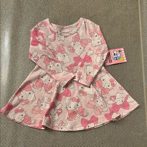 Hello Kitty Pink and White Graphic dress